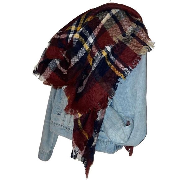 Plaid Oversized Blanket Scarf - Picture 2 of 14